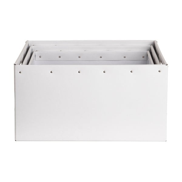 Bílé kartonové úložné boxy v sadě 3 ks Ture – Bigso Box of Sweden-image-3