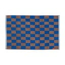 Modro-hnědá koupelnová předložka z bio bavlny 50x80 cm Retro – Mette Ditmer Denmark