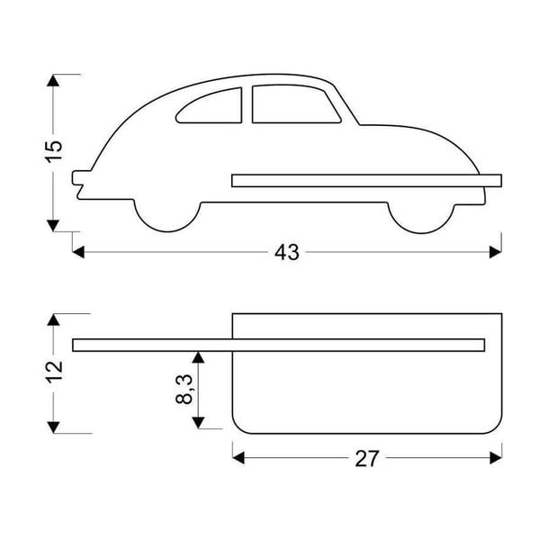 Šedé dětské svítidlo Car – Candellux Lighting-image-3