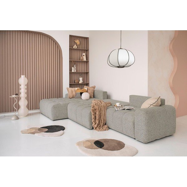 Světle hnědá rozkládací modulární rohová pohovka s úložným prostorem (levý roh) Lulu – Miuform-image-1