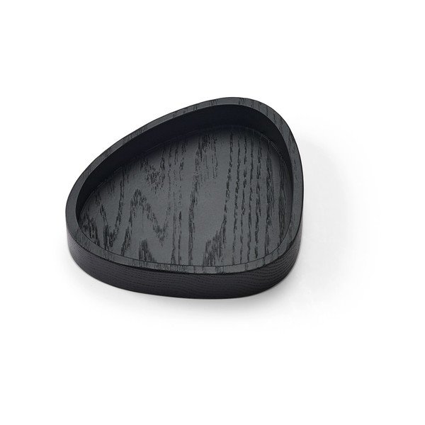 Černý dekorativní dřevěný úložný box 14x12,5x3 cm Curve S – LIND DNA-image-1