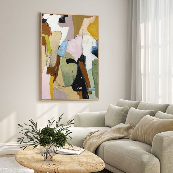 Tištěný/s ručně malovanými prvky obraz s rámem/na plátně 93x117 cm Out Of Ordinary – Malerifabrikken-image-1