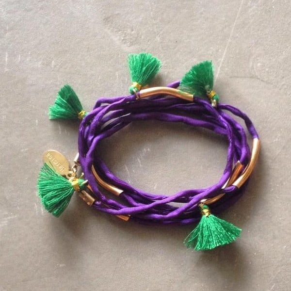 Dlouhý náhrdelník/náramek Kasbah Purple