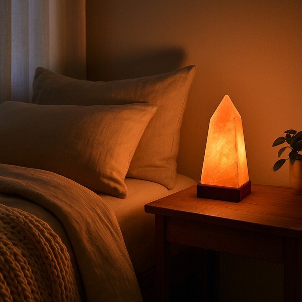 Oranžová solná lampa (výška 28 cm) Nepal – Premier Housewares-image-1