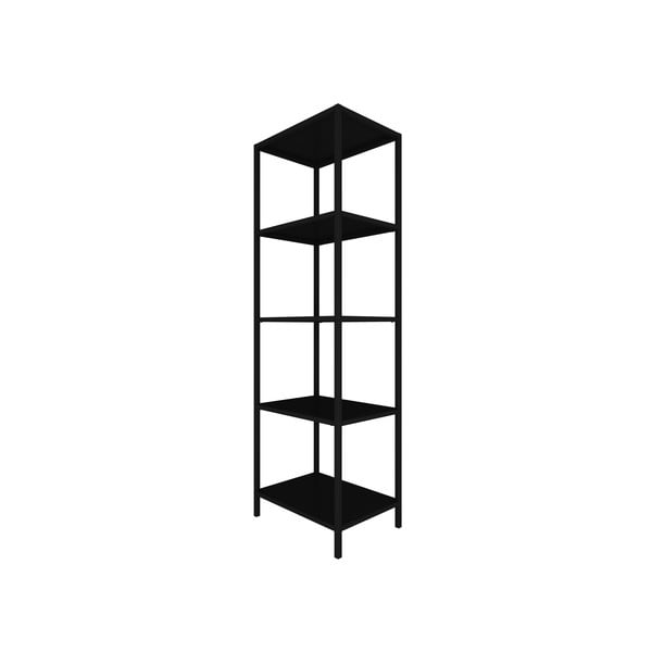 Černý kovový regál Canett Lite, výška 175 cm-image-3