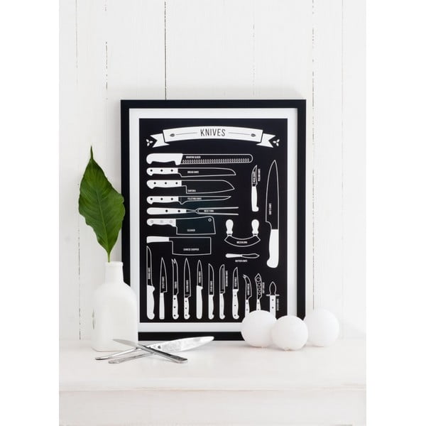 Plakát Follygraph Knives Black, 50x70 cm