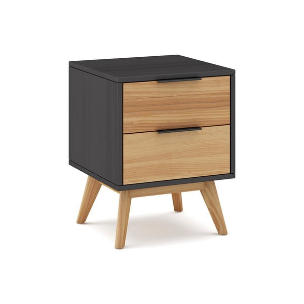 Noční stolek z borovicového dřeva v přírodní barvě Lavis – Marckeric-image-2