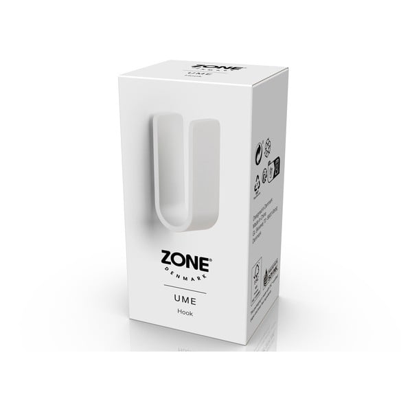 Bílý nástěnný kovový háček Ume – Zone-image-3