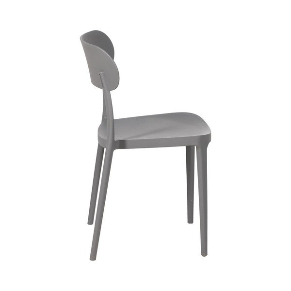 Šedé plastové jídelní židle v sadě 2 ks – Ixia-image-4