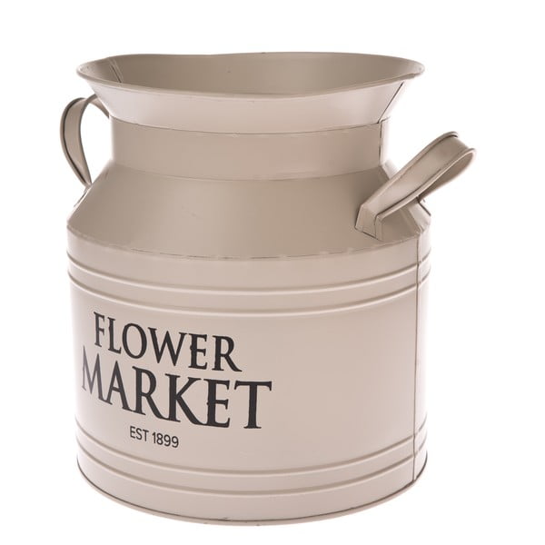 Béžový kovový květináč Dakls Flower Market, ø 20 cm