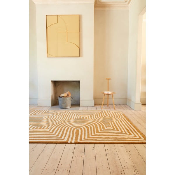 Okrově žlutý vlněný koberec 120x170 cm Reef – Asiatic Carpets-image-2