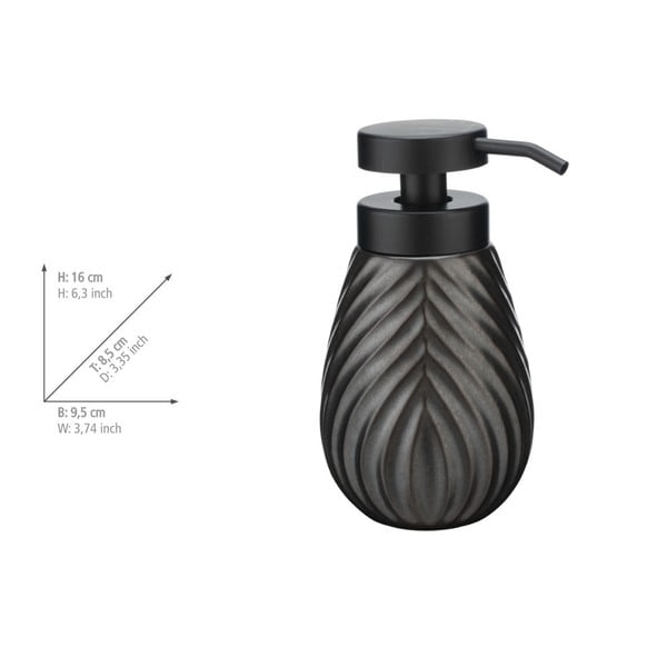 Antracitová keramická sada doplňků do koupelny Idro – Wenko-image-4