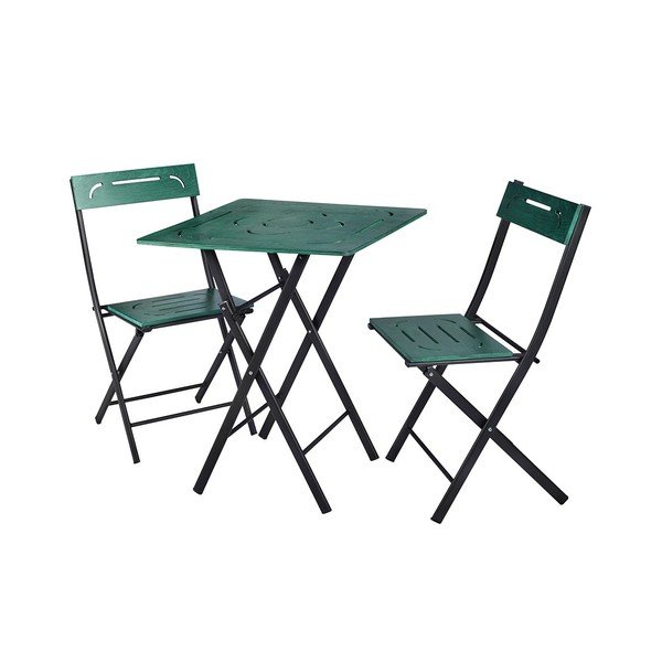 Tmavě zelený zahradní jídelní set pro 2 Bistro – Floriane Garden-image-2