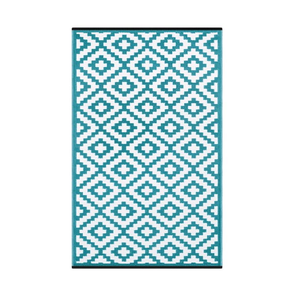 Modro-bílý oboustranný koberec vhodný i do exteriéru Green Decore Classo, 90 x 150 cm
