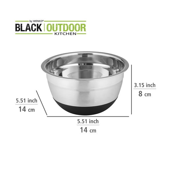 Nerezová mísa s protiskluzovým dnem Wenko Black Outdoor Kitchen Aru, 600 ml-image-4