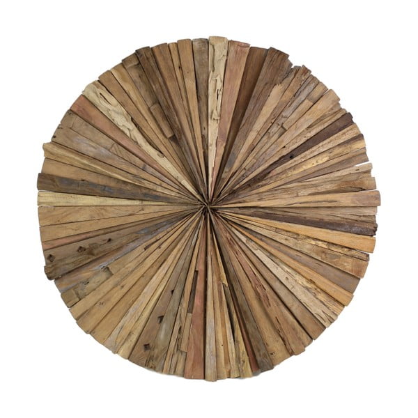 Nástěnná dekorace z teakového dřeva HSM Collection Roude, 60 cm