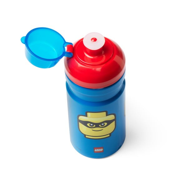 Modrá lahev na vodu s červeným víčkem LEGO® Iconic, 390 ml-image-2