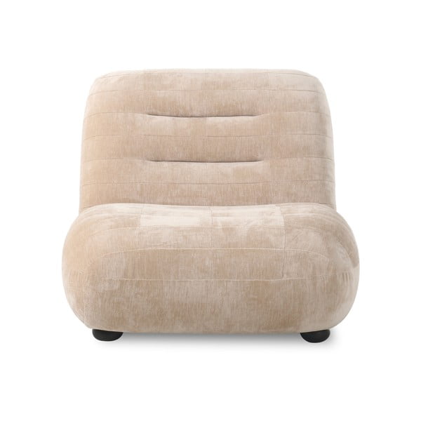 Béžové sametové křeslo Wyatt – Dutchbone-image-1