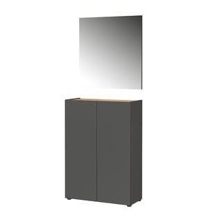 Antracitová předsíňová sestava v dekoru dubu 74x200x33 cm Alviano – Germania