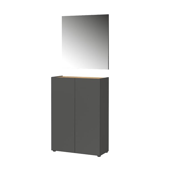Antracitová předsíňová sestava v dekoru dubu 74x200x33 cm Alviano – Germania