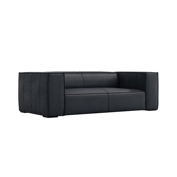 Tmavě modrá kožená pohovka 212 cm Madame – Windsor & Co Sofas-image-1