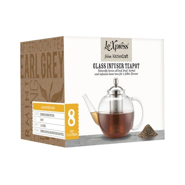 Skleněná konvice s čajovým sítkem Kitchen Craft Le’Xpress, 1400 ml-image-2