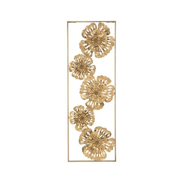 Železná nástěnná dekorace ve zlaté barvě Mauro Ferretti Luxy Natura