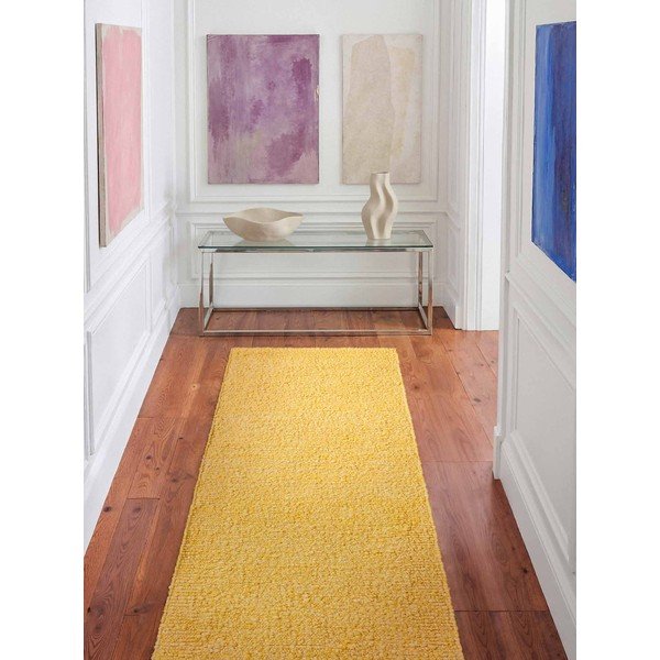 Žlutý ručně tkaný běhoun z materiálu bouclé 80x200 cm Notting Hill Portobello – Ted Baker-image-1