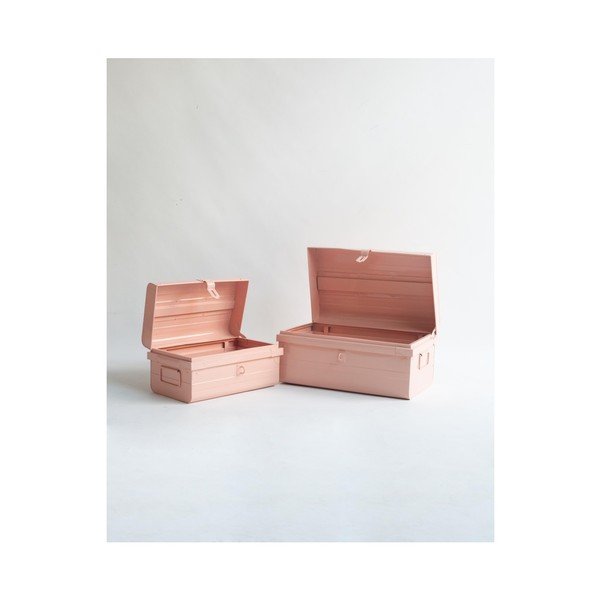 Sada 2 růžových úložných boxů Surdic Trunks-image-1
