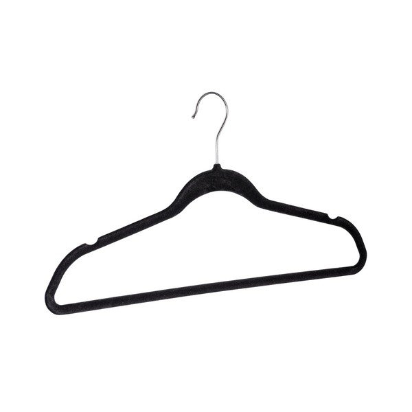 Sada 5 černých plastových ramínek na oblečení Wenko Flocking-image-2