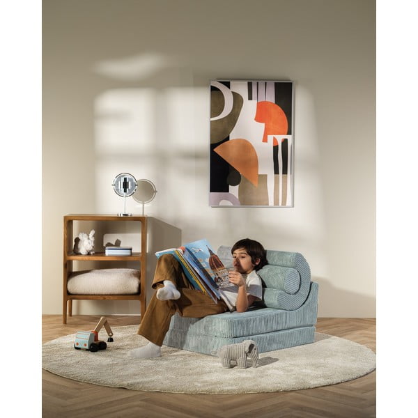 Manšestrové dětské křesílko v mentolové barvě Flipster – Wigiwama-image-3