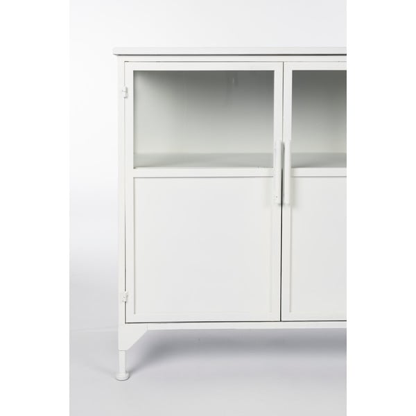 Bílá kovová vitrína 35x80 cm Miya – White Label-image-1