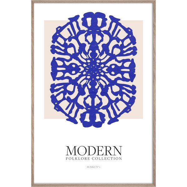 Tištěný obraz s rámem 60x90 cm Blue Folklore – Styler