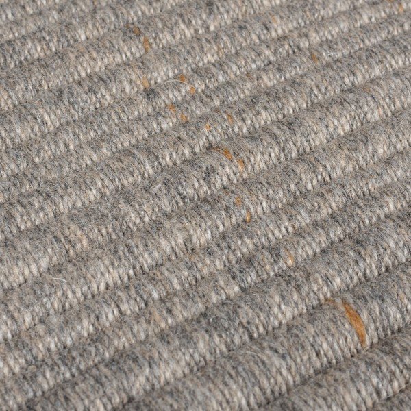 Šedý ručně tkaný koberec s příměsí vlny 160x230 cm Rene Fringed Ribbed – Flair Rugs-image-3