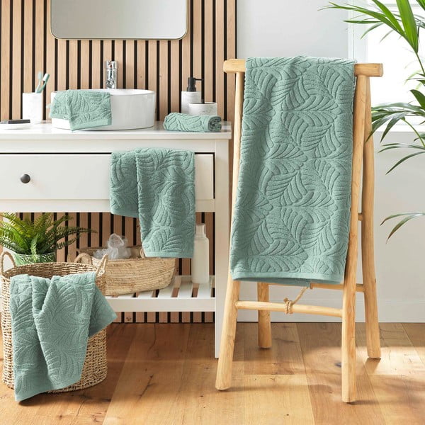 Světle zelená froté bavlněná osuška 70x130 cm Madeira – douceur d'intérieur-image-3