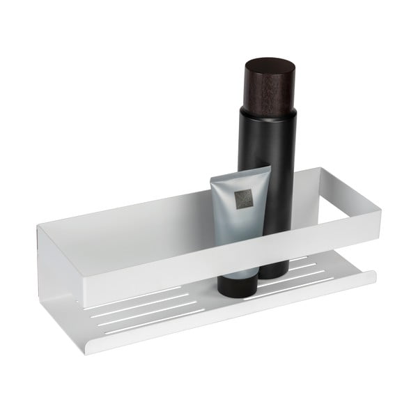 Matně bílá koupelnová polička bez vrtání Turbo-loc z nerezové oceli Genova – Wenko-image-2