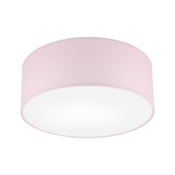 Světle růžové stropní svítidlo s textilním stínidlem ø 35 cm Vivian – LAMKUR