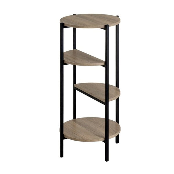 Regál v černo-přírodní barvě v dekoru dubu 40x80 cm – Casa Selección