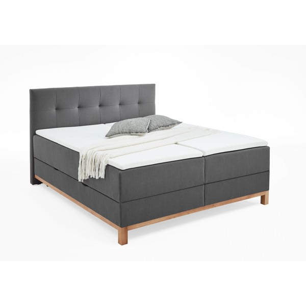 Tmavě šedá boxspring postel s úložným prostorem 180x200 cm Catania - Meise Möbel-image-3