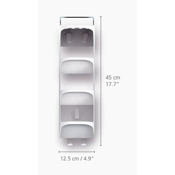 Bílá samodržící plastová koupelnová polička Capsule - Joseph Joseph-image-1