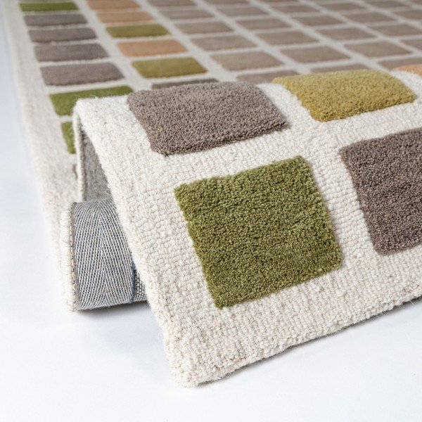 Zelený ručně tkaný vlněný koberec 140x200 cm Renga Wool – Flair Rugs-image-2