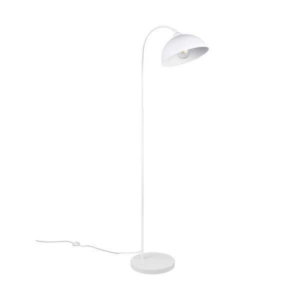 Bílá stojací lampa s kovovým stínidlem (výška 170 cm) Sierra – Reality