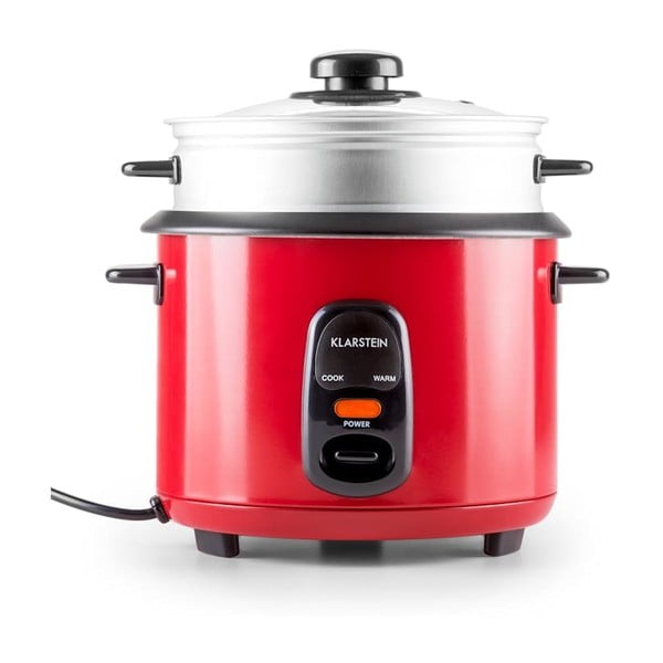 Červený rýžovar s napařovacím nástavcem Klarstein Osaka, 1 l-image-2