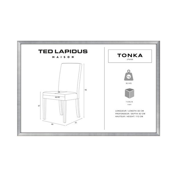 Černá židle s tmavě hnědými nohami z bukového dřeva Ted Lapidus Maison Tonka-image-3
