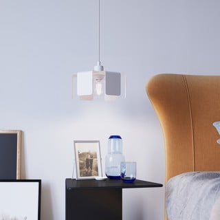 Bílé závěsné svítidlo s kovovým stínidlem ø 24 cm Rossario – Nice Lamps