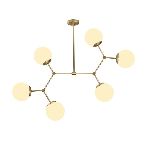 Závěsné svítidlo pro 6 žárovek ve zlato-bílé barvě Opviq lights Damar-image-2