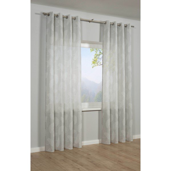 Světle šedý závěs z žakáru 140x245 cm Gingko – Sehlbach-image-1