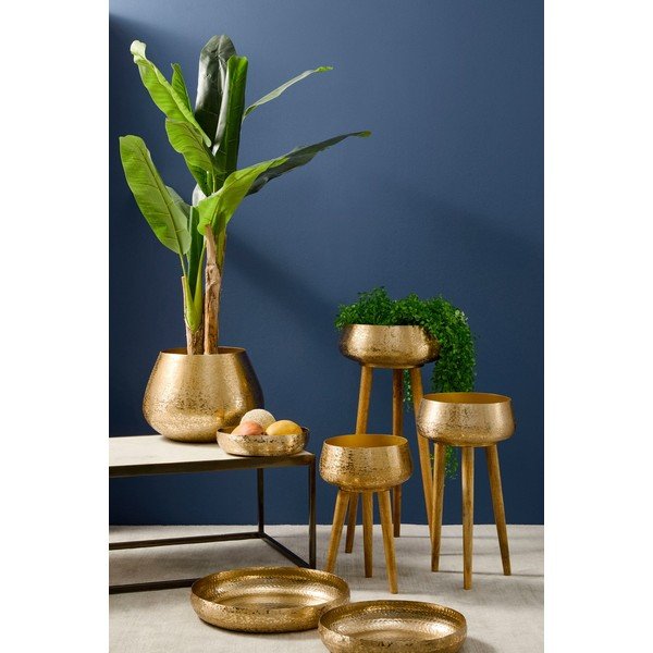 Kovové ručně vyrobené obaly na květináče v sadě 3 ks ø 37,5 cm Varanasi – Bizzotto-image-1