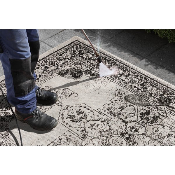 Černo-krémový venkovní koberec NORTHRUGS Borbon, 120 x 170 cm-image-3