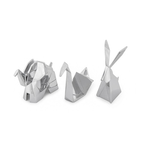 Sada 3 stojánků ve stříbrné barvě na šperky Umbra Origami